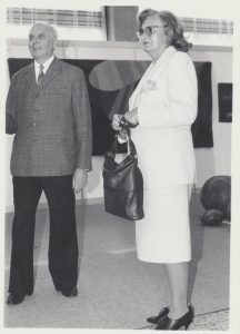 Mikuláš Klimčák - s prof. Emíliou Kováčovou, manželkou prezidenta SR Michala Kováča