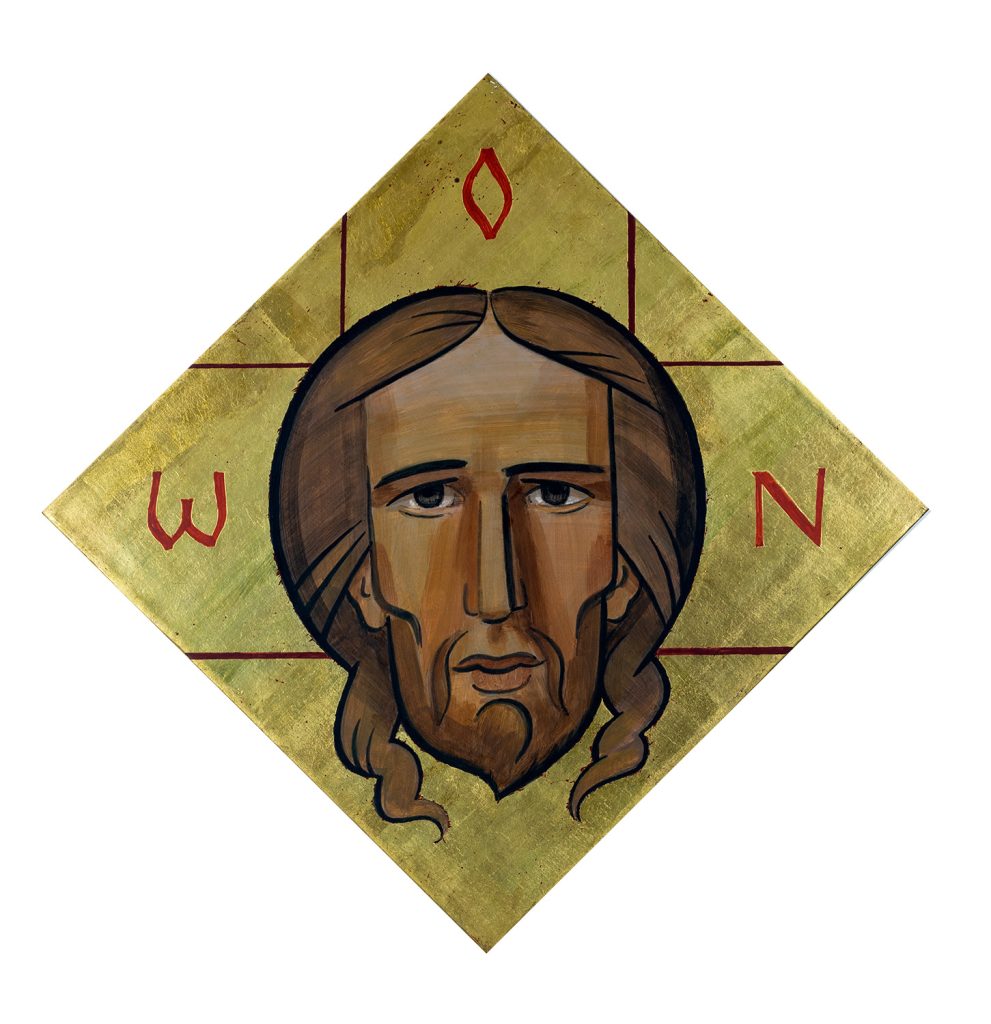 Mikuláš Klimčák - Ježiš 1989 (ikona - drevo 42x42)