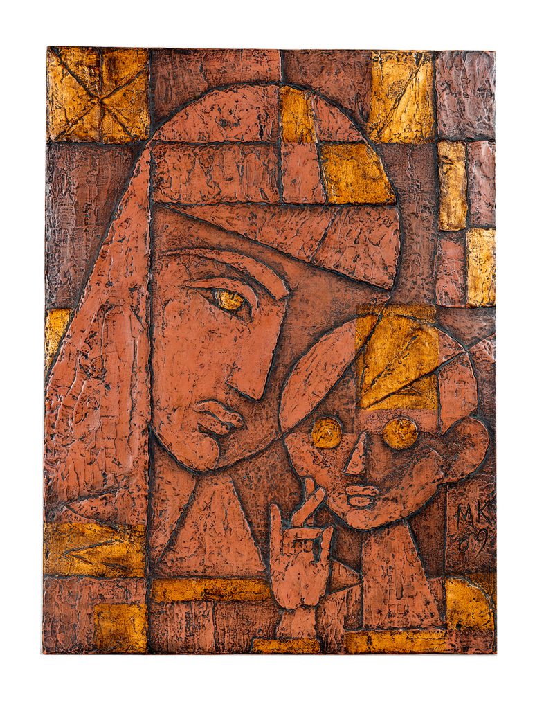Mikuláš Klimčák - Svätá Mária 1969 (kombinovaná technika 40x30)