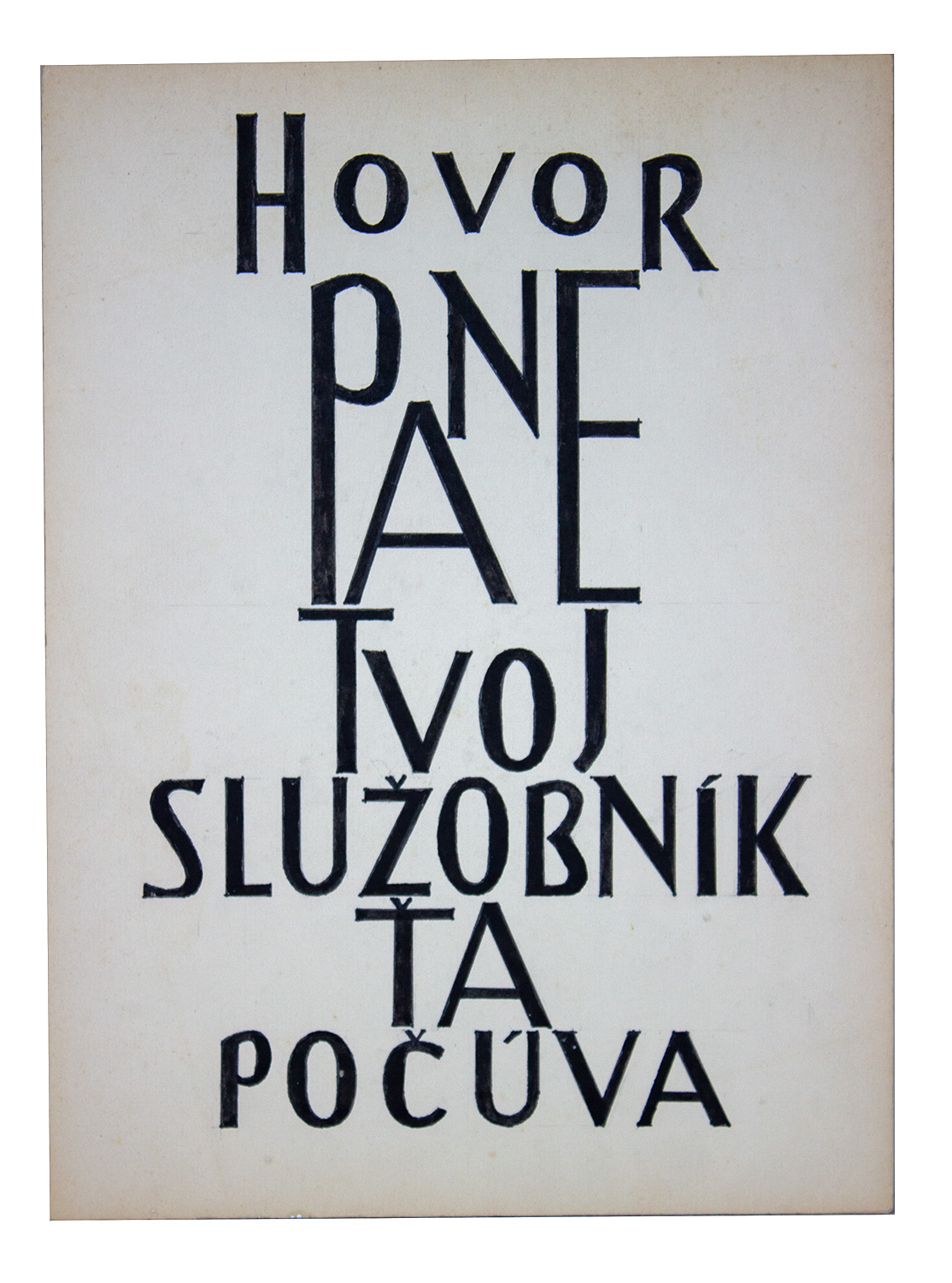 Mikuláš Klimčák - Hovor pane 2000 (písmo na kartóne 30x22)