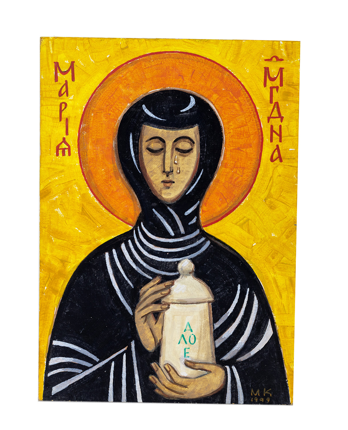 Mikuláš Klimčák - Sv. Mária Magdaléna 1999 (tempera - kartón 42,5x30)