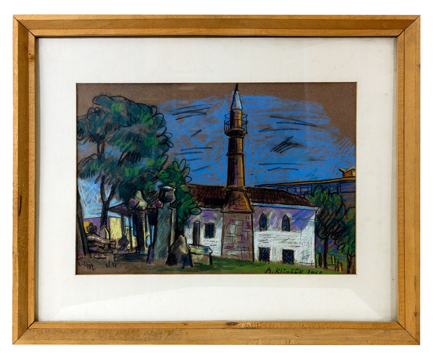 Mikuláš Klimčák - Mešita v Mangálii 1960 (pastel 50x62)