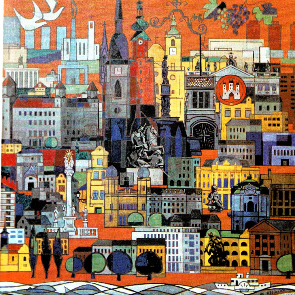 Mikuláš Klimčák - Bratislava 1965 (gobelín, 230x230)