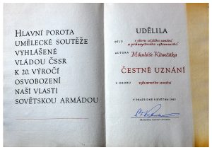 Mikuláš Klimčák - čestné uznanie vlády ČSSR, 1965