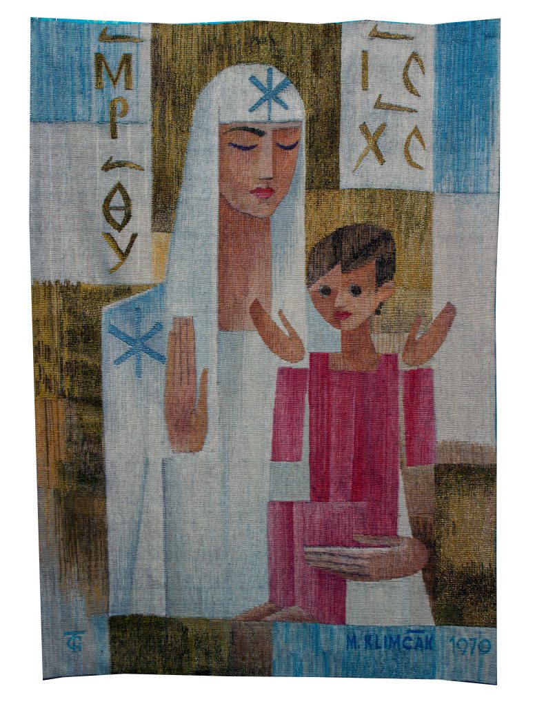 Mikuláš Klimčák - Biela Madonna, 1970 (gobelín, 120x85)