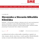 Slovensko a Slovania Mikuláša Klimčáka